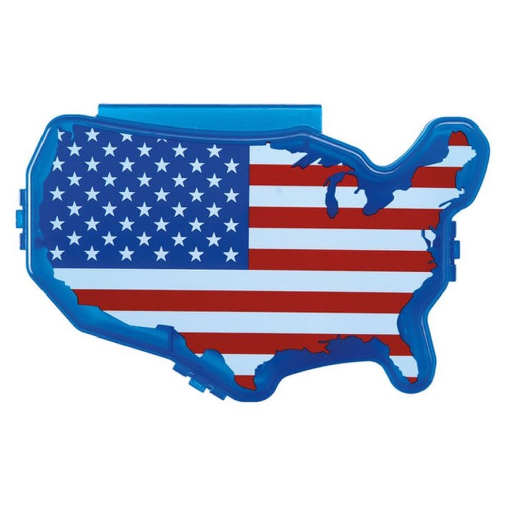 Crofton USA America Shaped Snackle Box Meal Prep Travel Snack Container